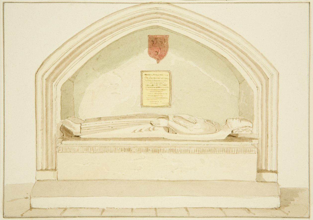 Monument av Robert, Earl of Gloucester, i South Aisle of St James
