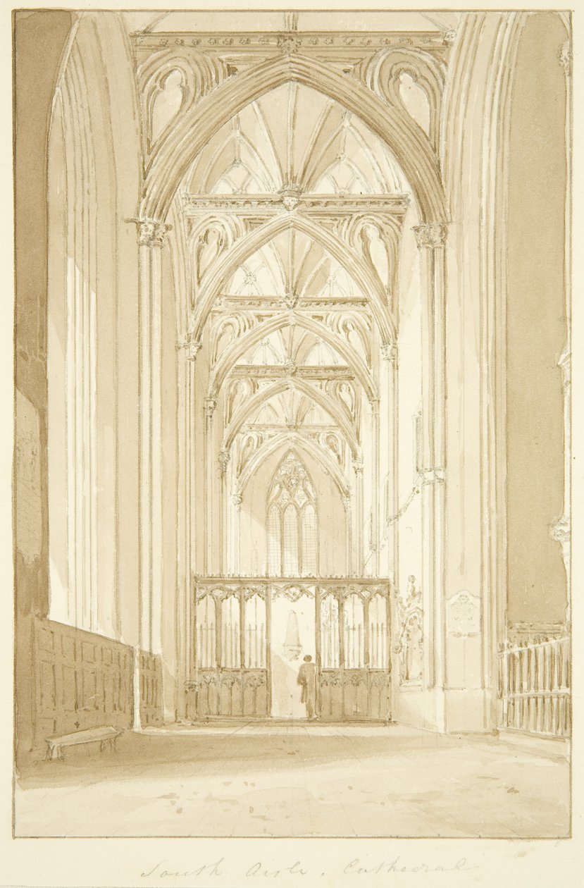 South isle of Bristol Cathedral (penna och akvarell på papper) av Marcus H. Homes