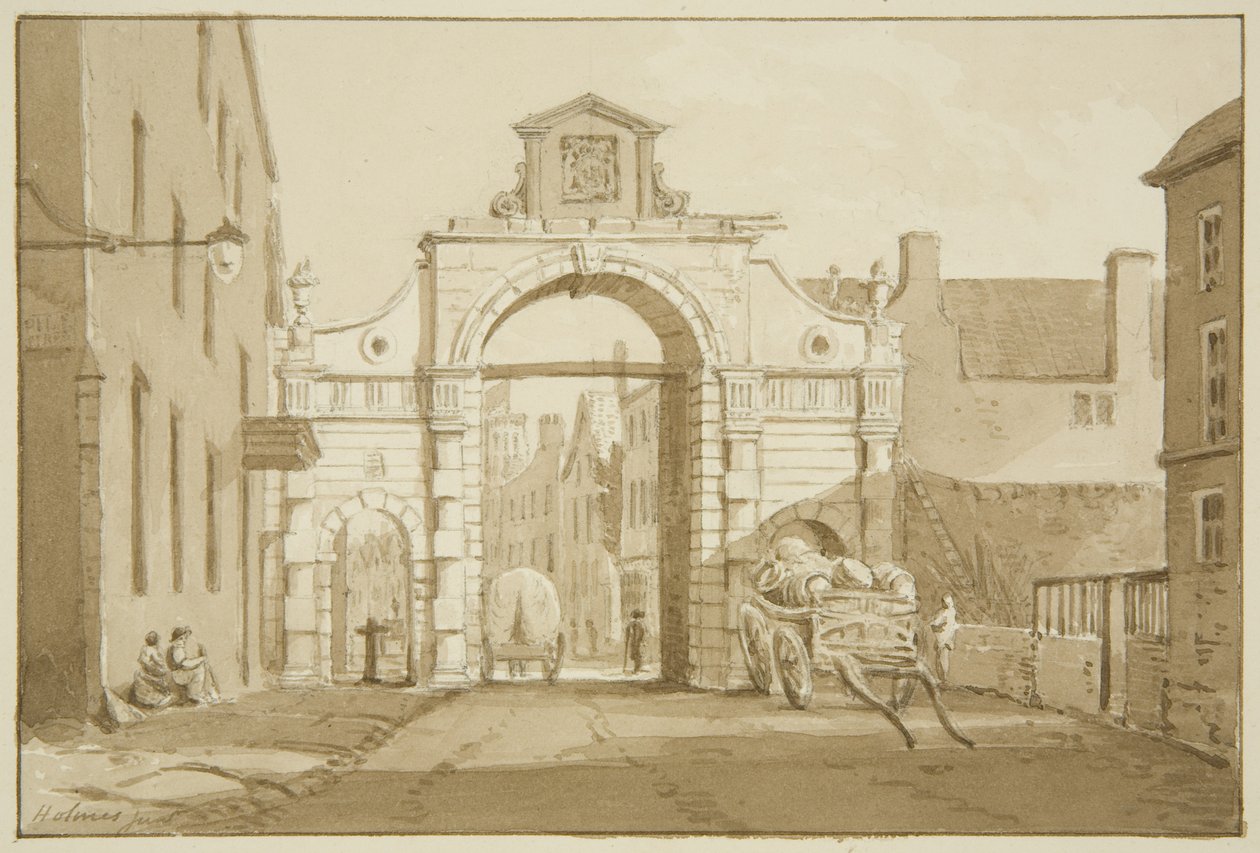 Temple Gate (penna och akvarell på papper) av Marcus H. Homes
