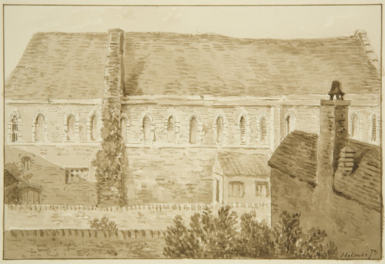 The Black, or Dominican, Friars, Merchant Street (penna och akvarell på papper) av Marcus H. Homes
