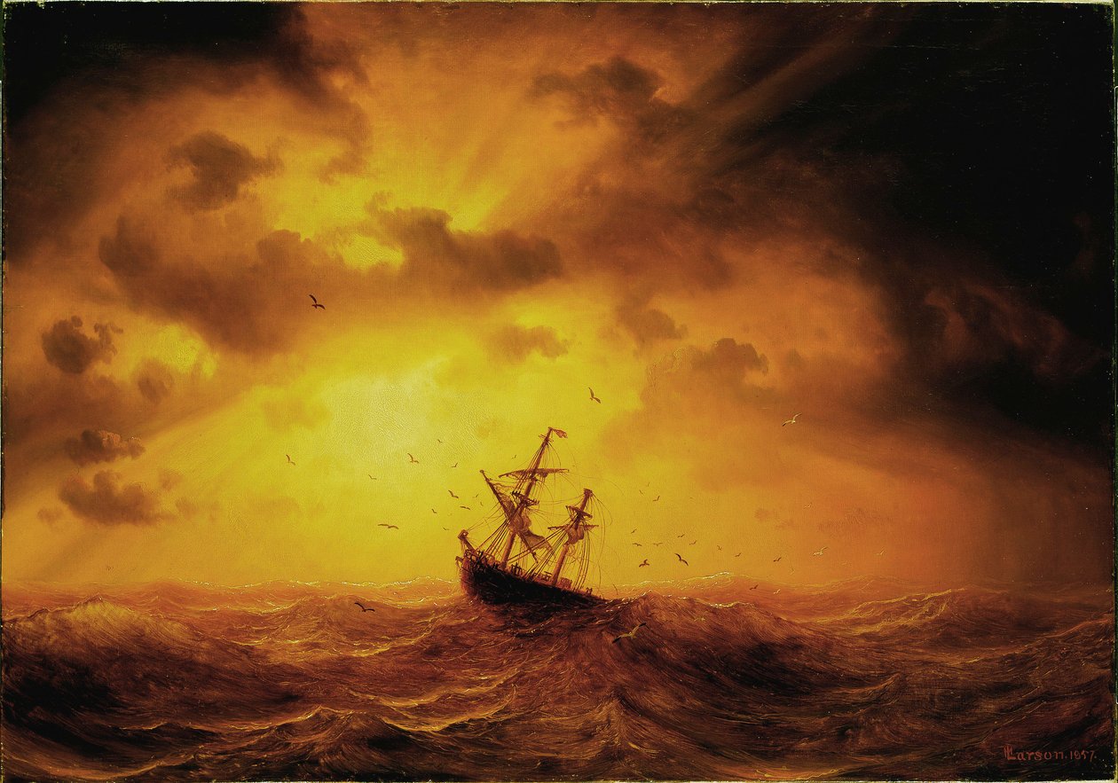 Marcus Larson - Storm på havet av Marcus Larson