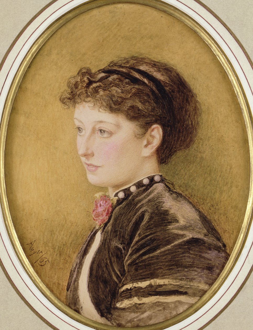 Kate Collins (nee Dickens) 1865 (wc på papper) av Marcus Stone