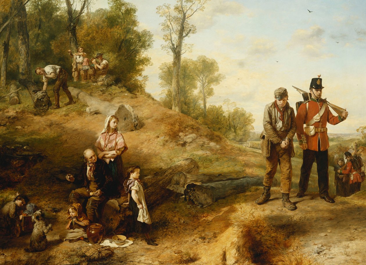Arbeta och smita - "England förväntar sig att varje man kommer att göra sin plikt", 1864 av Marcus Stone