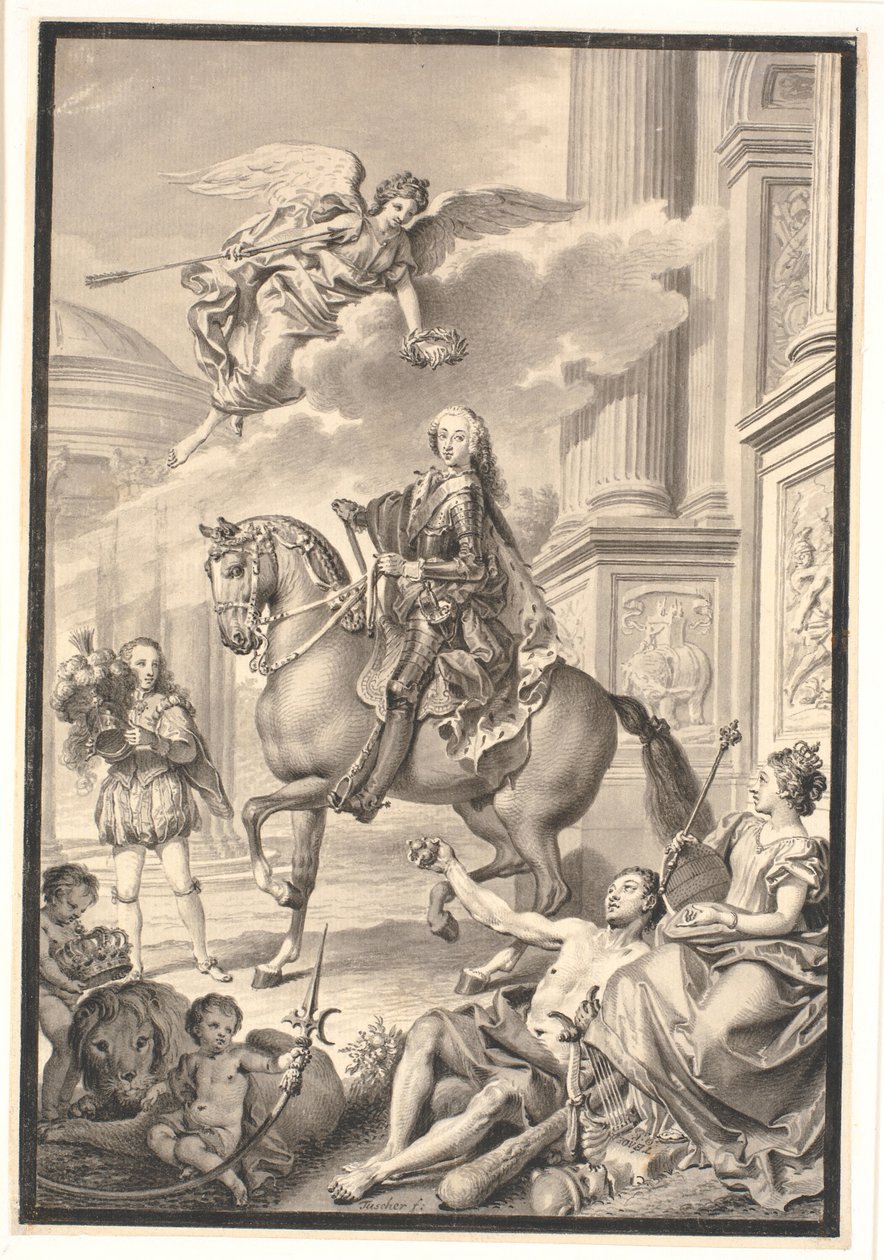Frederik V hedras av Danmark och Norge av Marcus Tuscher