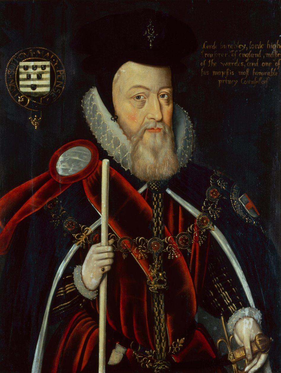 Porträtt av William Cecil av Marcus the Younger (circle of) Gheeraerts