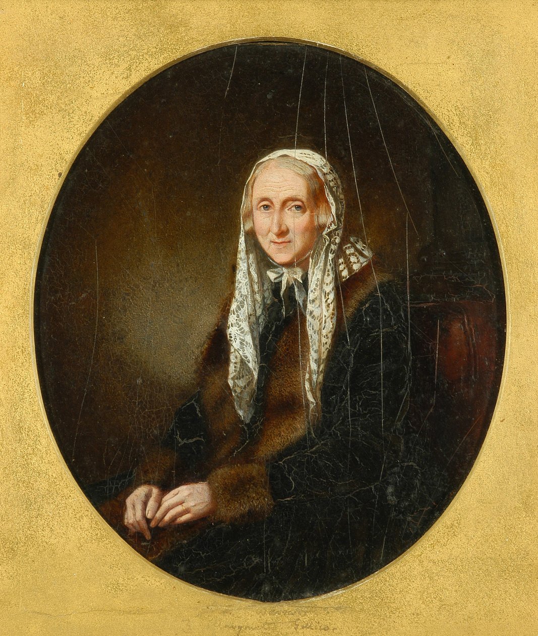 Porträtt av Mary Wordsworth, 1839 (olja på elfenben) av Margaret Gillies