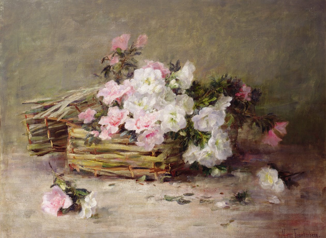 En korg med blommor av Margaret von Frankenberg