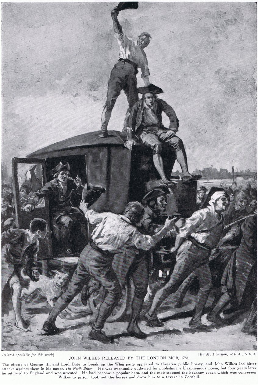 John Wilkes frisläppt av Londonmaffian av Margaret (after) Dovaston