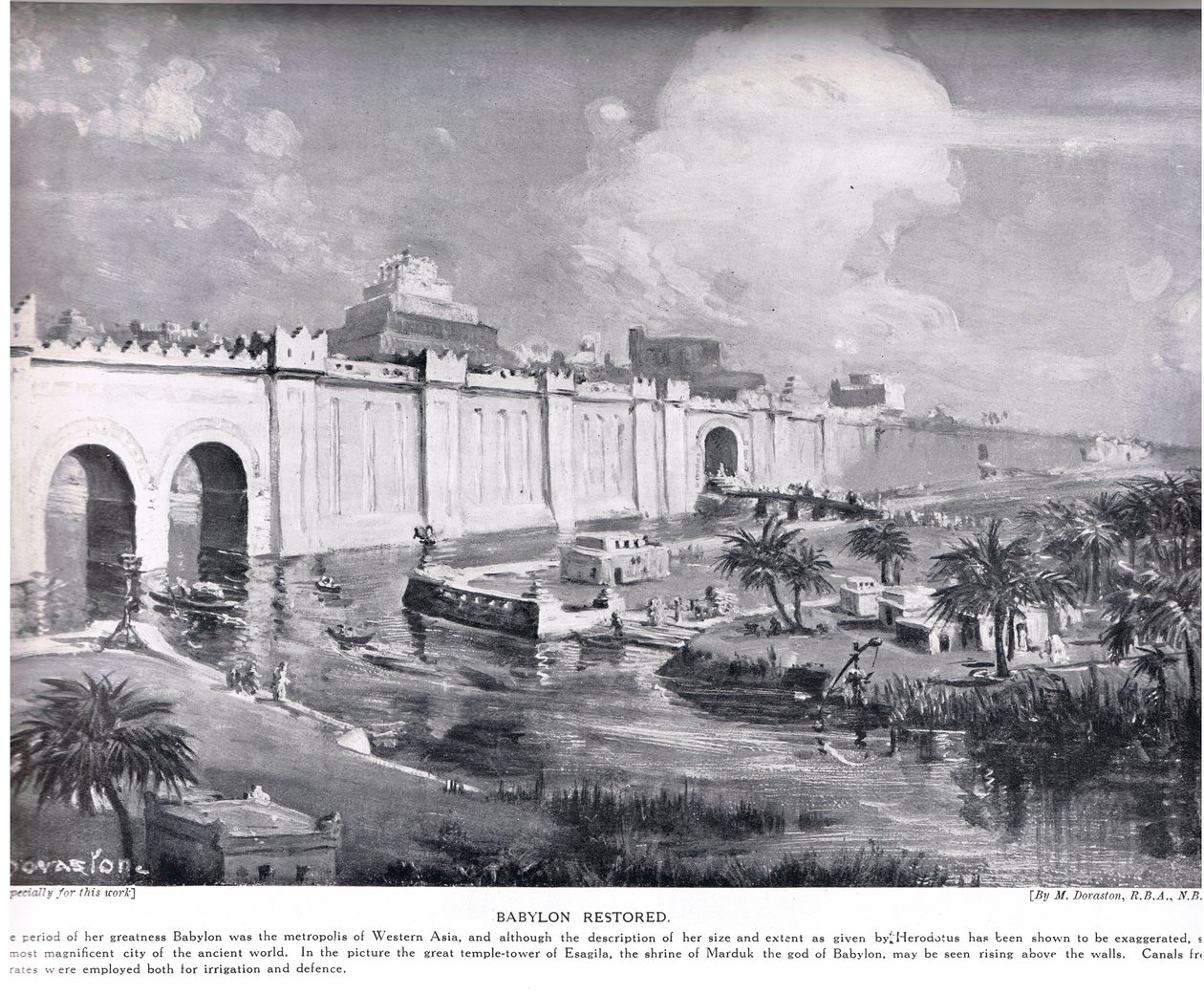Babylon Restored, illustration från "Hutchinson