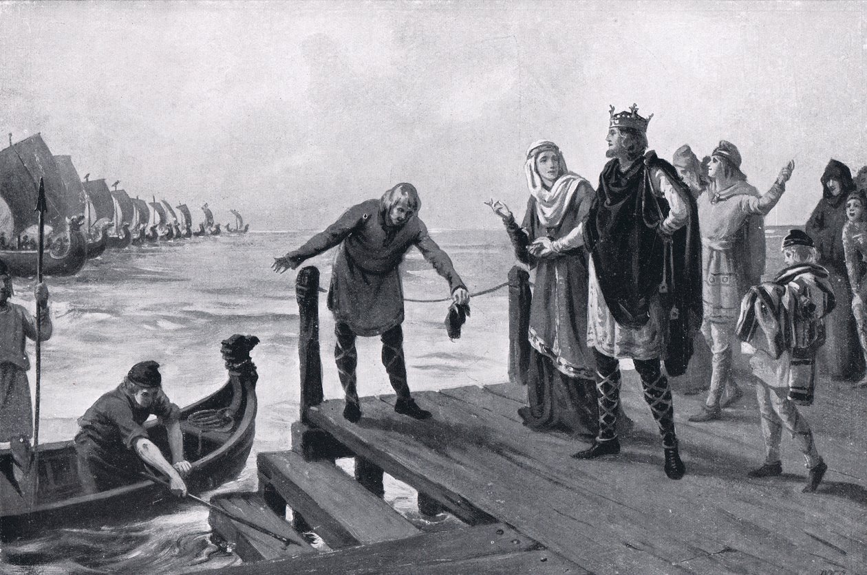Edgar den fredlige med en sjöförklaring AD973 av Margaret Dovaston