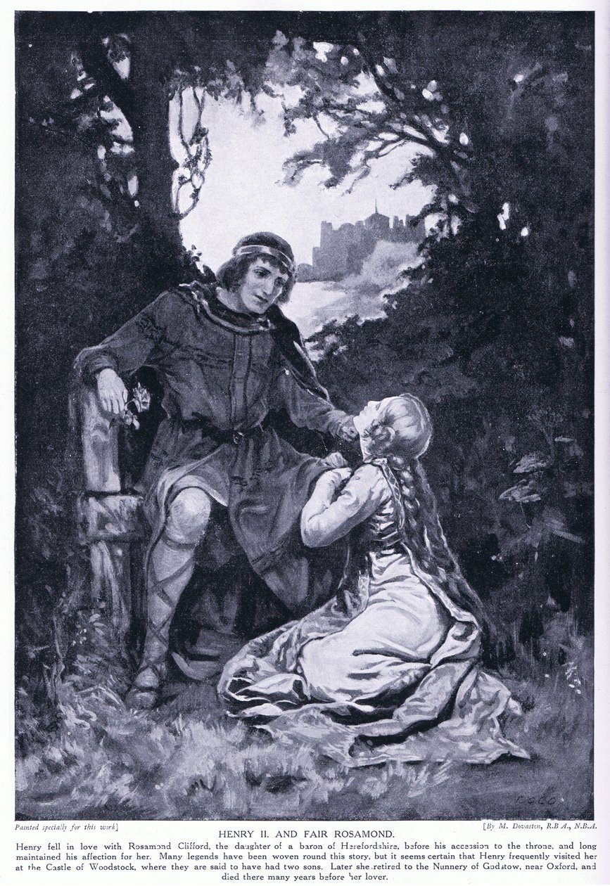 Henrik II och den vackra Rosamund av Margaret Dovaston