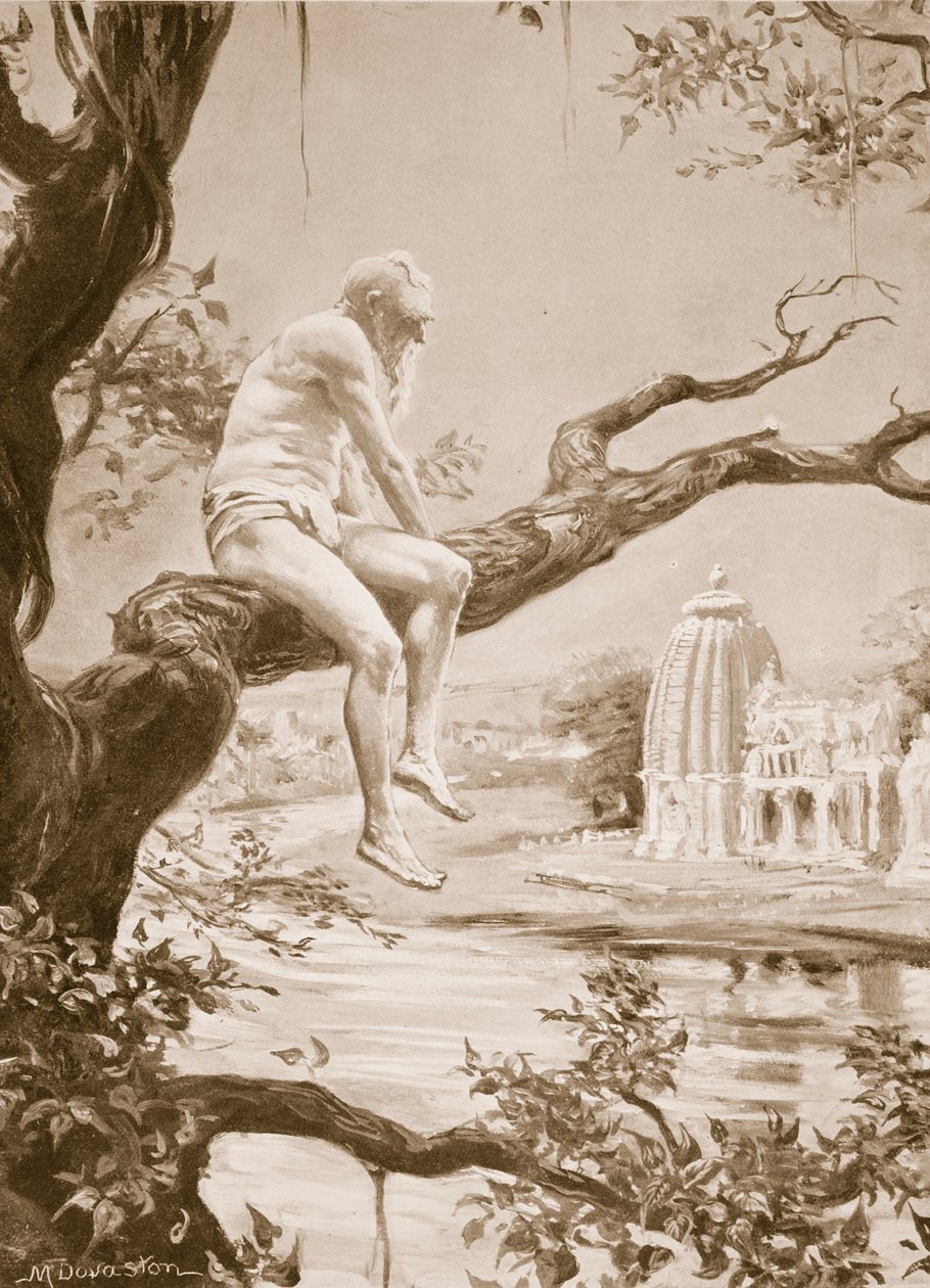 The End of a Long and Prosperous Reign, illustration från "Hutchinsons History of the Nations", ca 1910 (litografi) av Margaret Dovaston