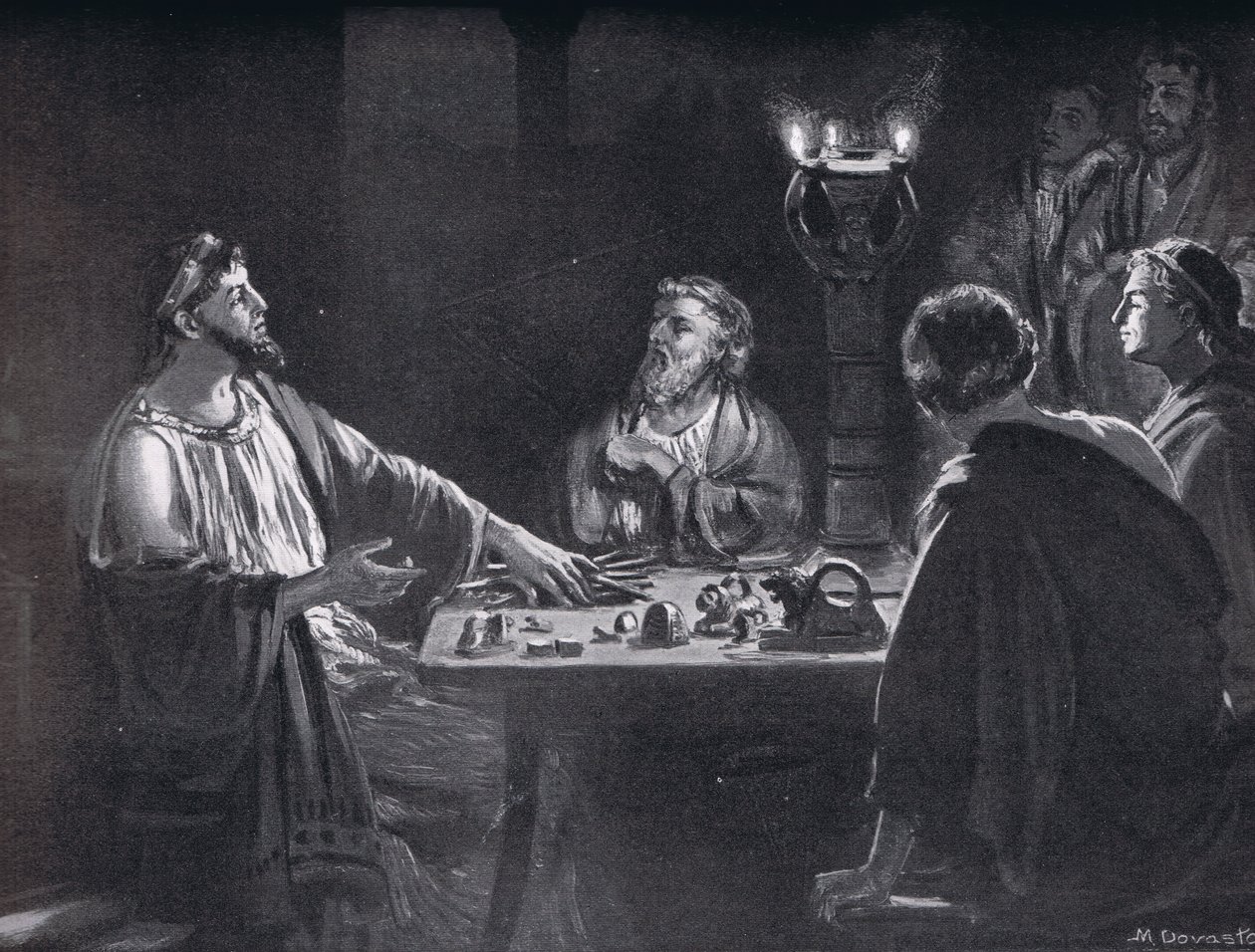 Införandet av mått och vikt i Grekland, illustration från "Hutchinson