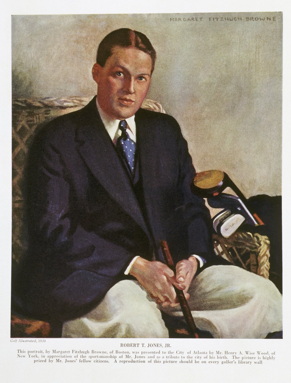 Porträtt av Bobby Jones, 1930 av Margaret Fitzhugh Browne