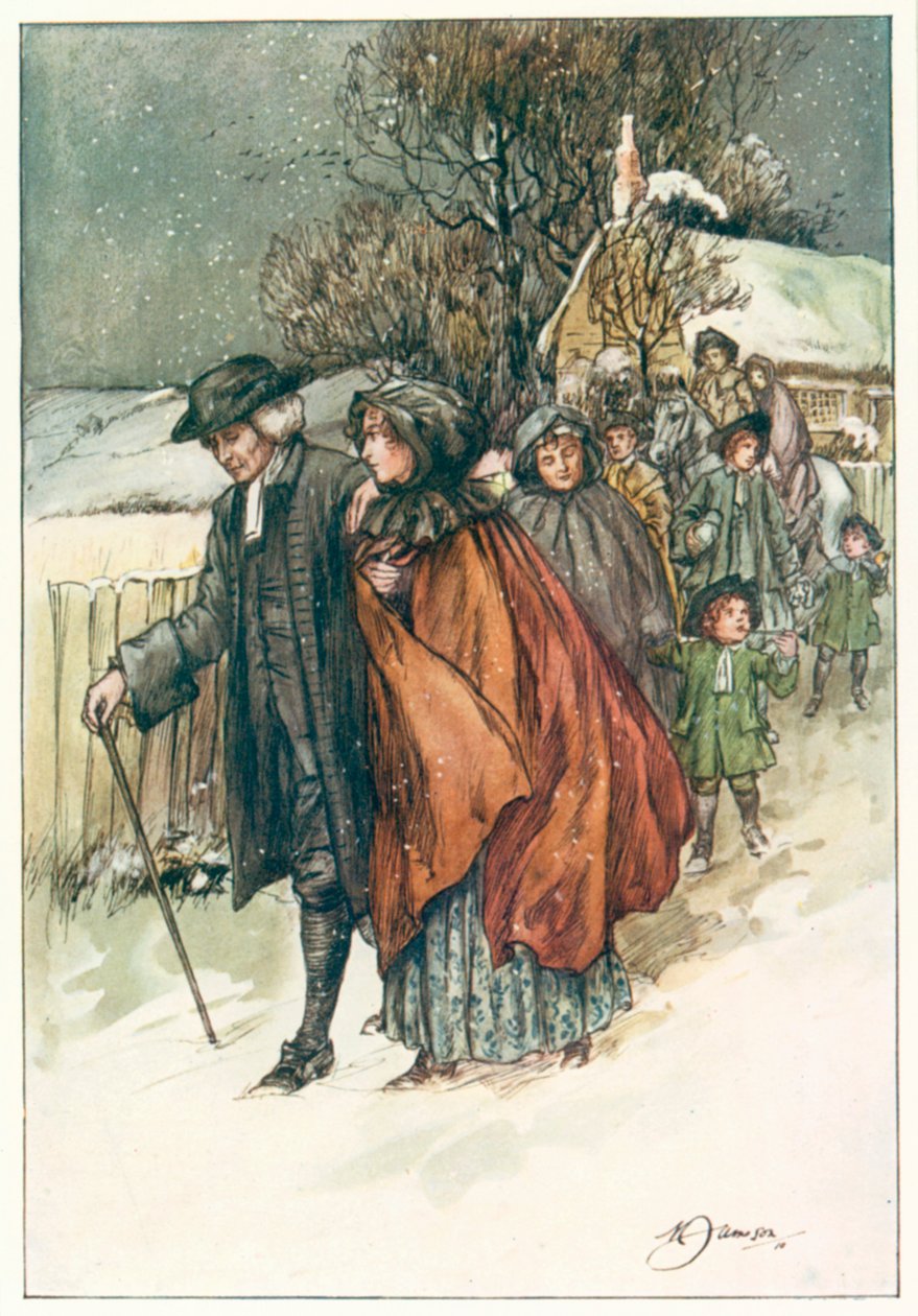 The Vicar of Wakefield av Oliver Goldsmith (färglitografi) av Margaret Jameson