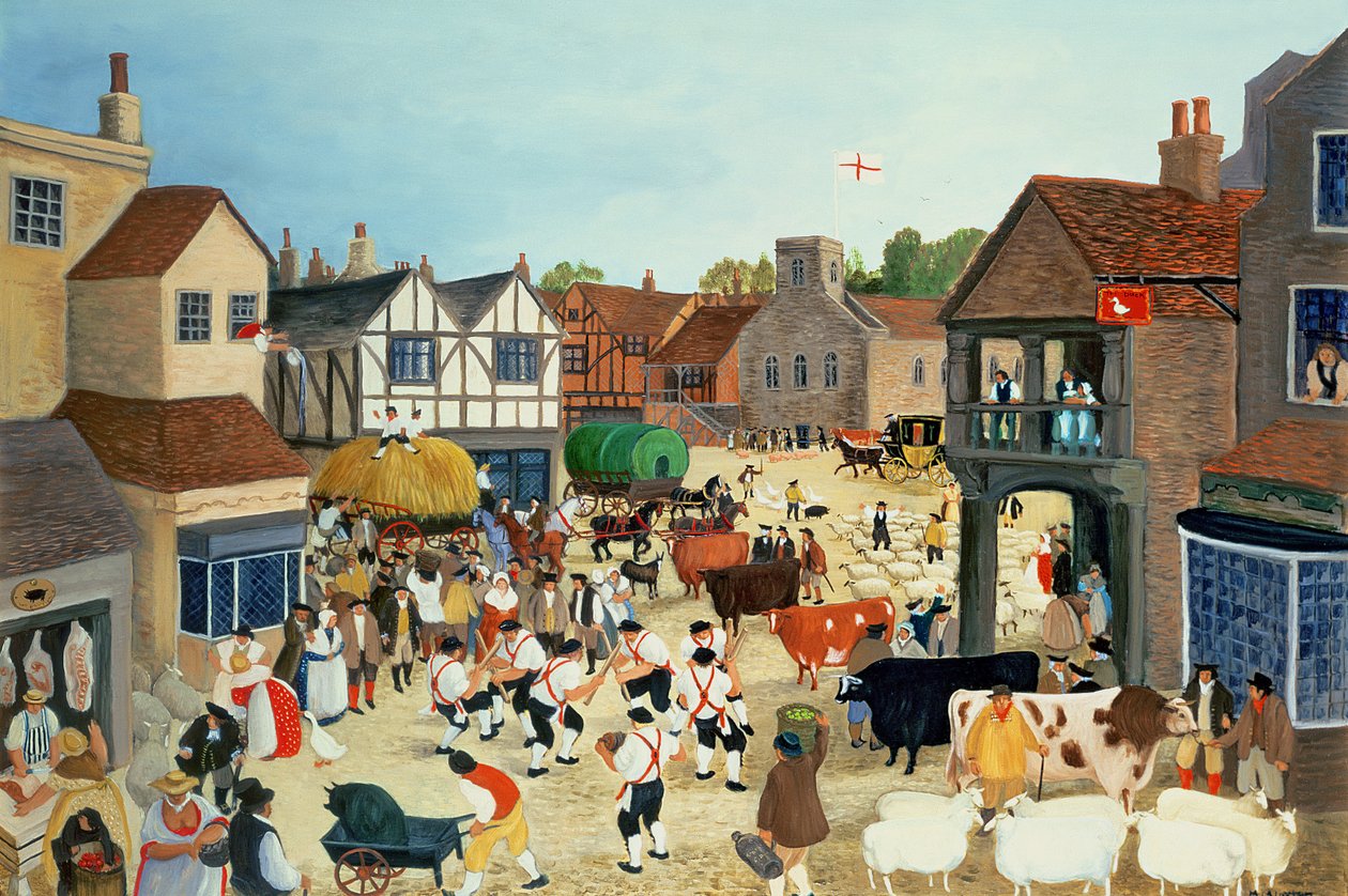 Boskapsmarknaden i Mayfair från 1700-talet av Margaret Loxton