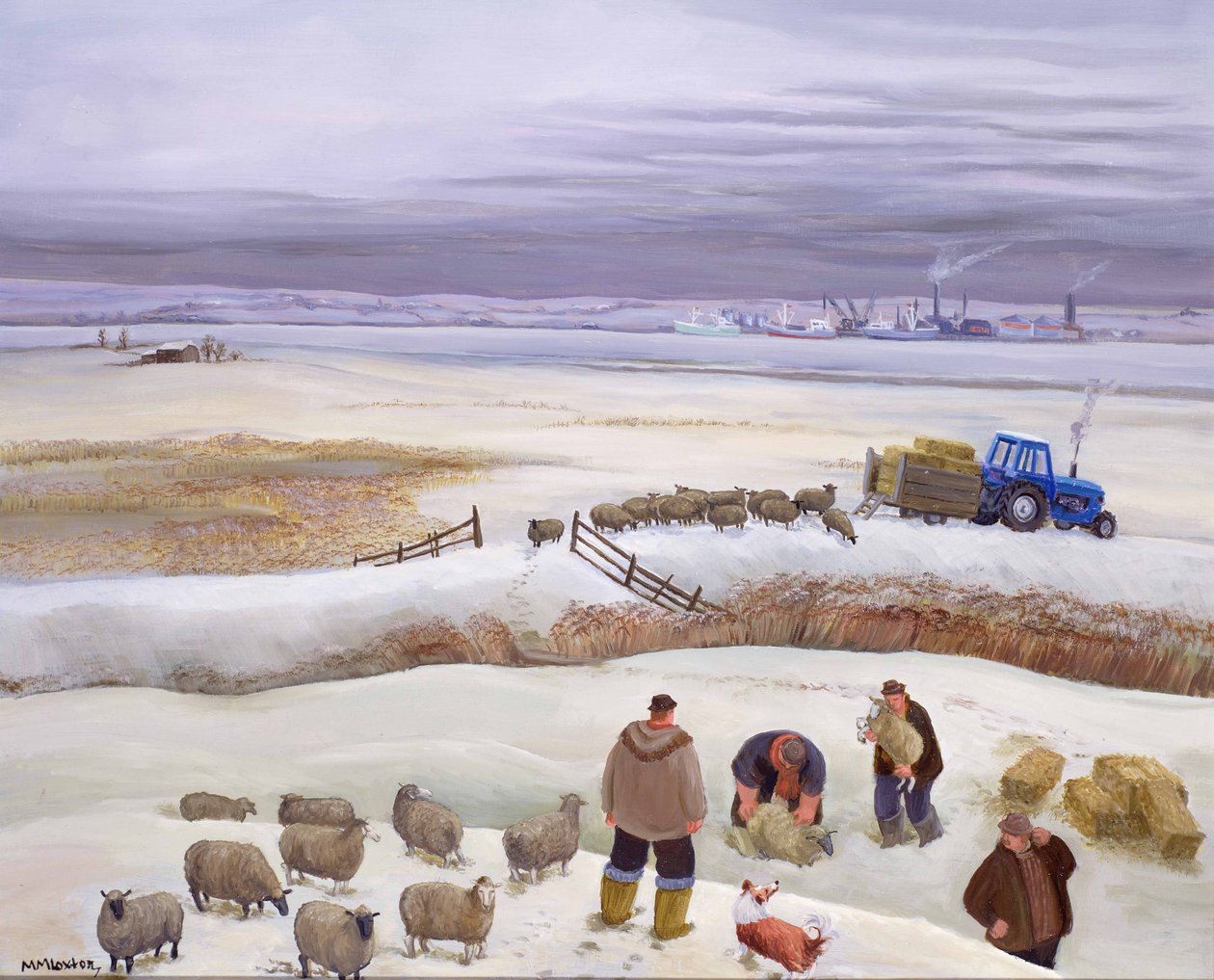 Vintersnöfall (målning) av Margaret Loxton
