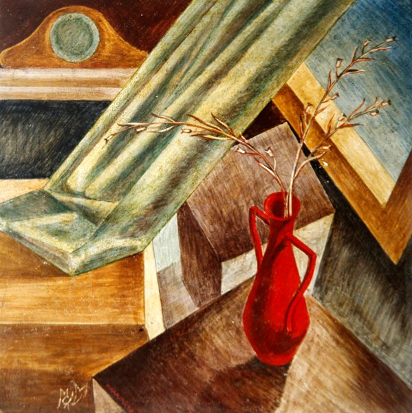Interiör, ca 1938 (tempera på linne ombord) av Margaret M. Warrington