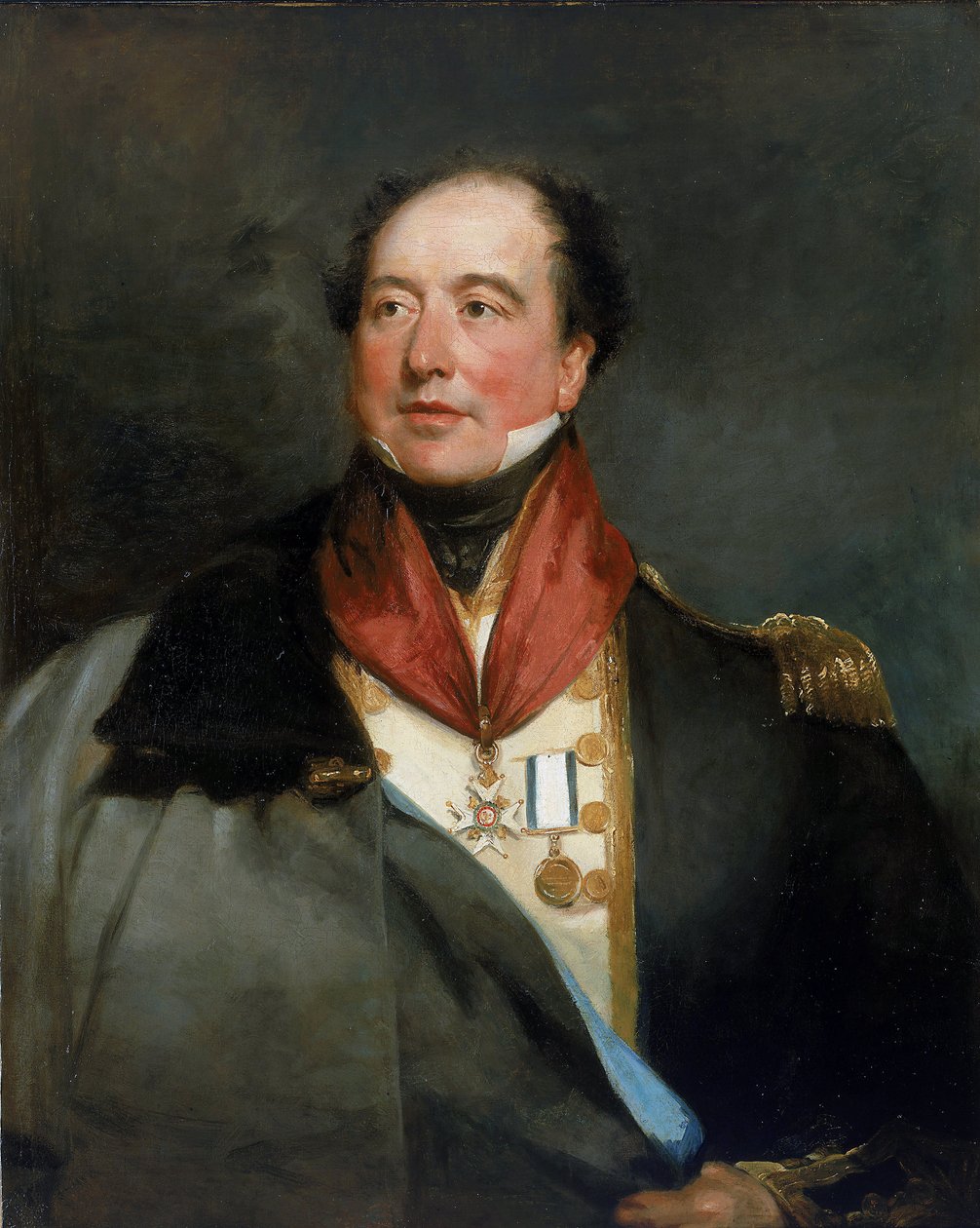 Porträtt av kapten Sir Christopher Cole (1770-1836), ca 1820-24 (olja på duk) av Margaret Sarah (1793 1872) Carpenter