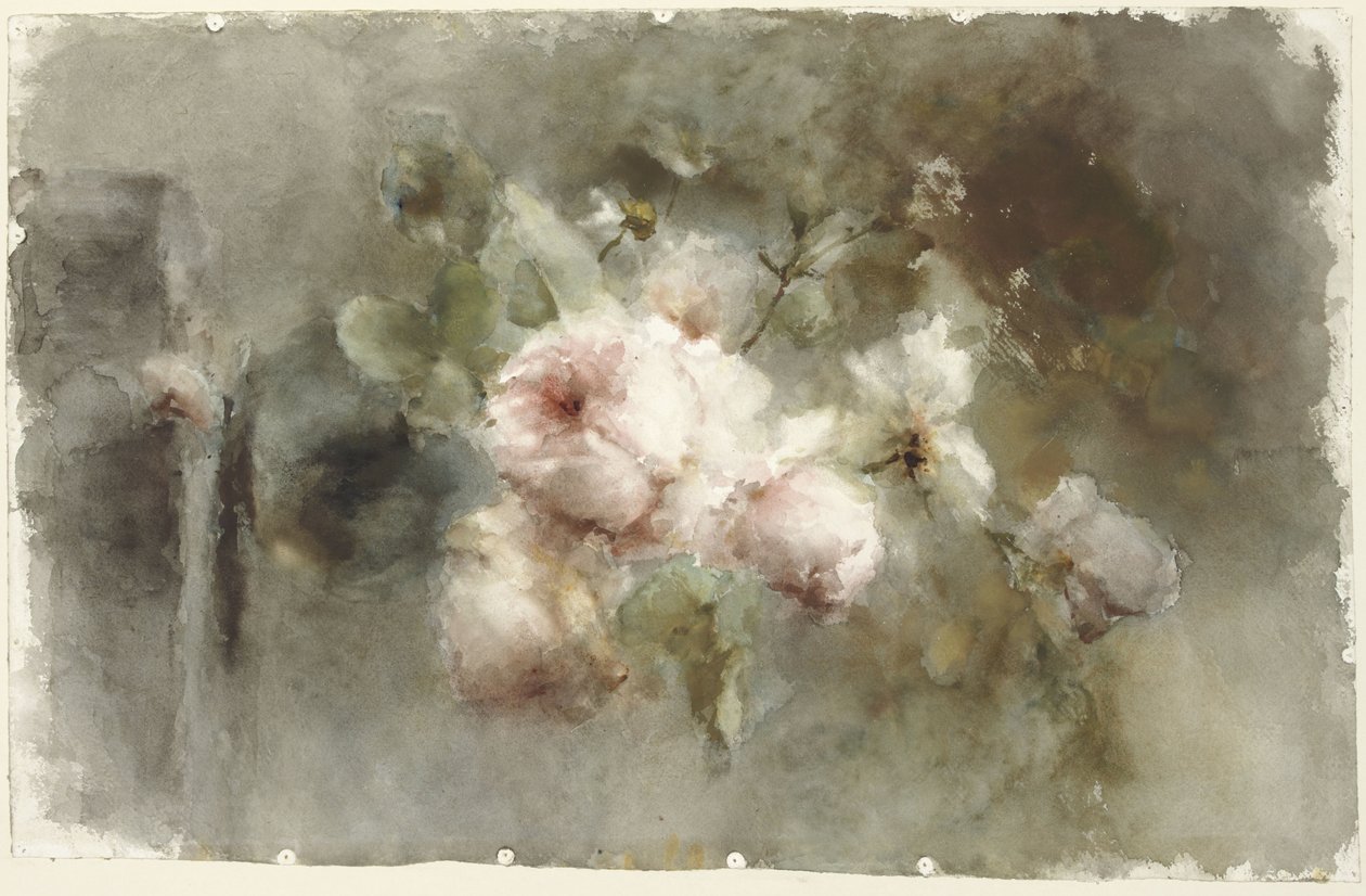 En vas med rosor av Margaretha Roosenboom