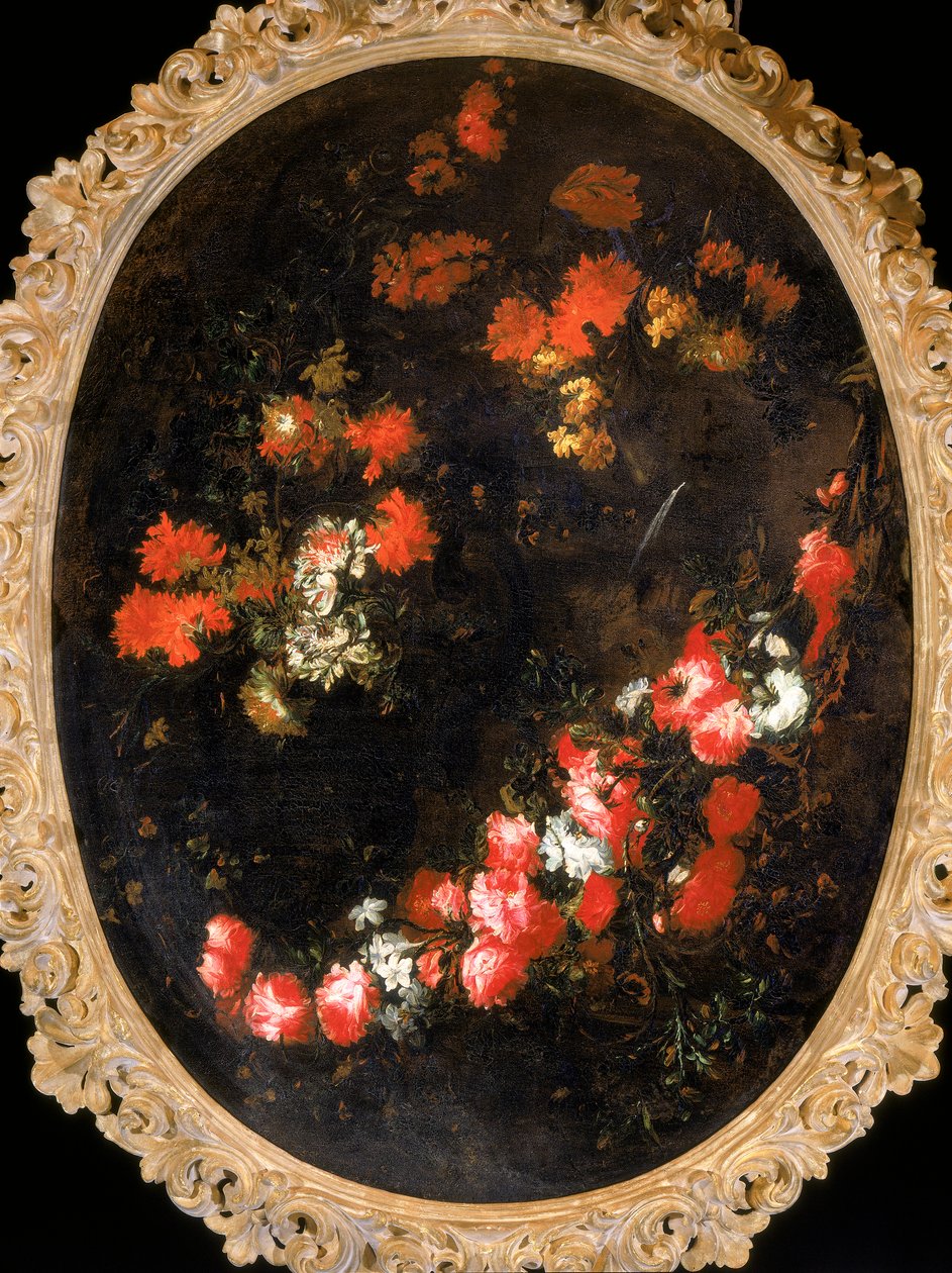 Krans av blommor på huvudet av Margherita Caffi