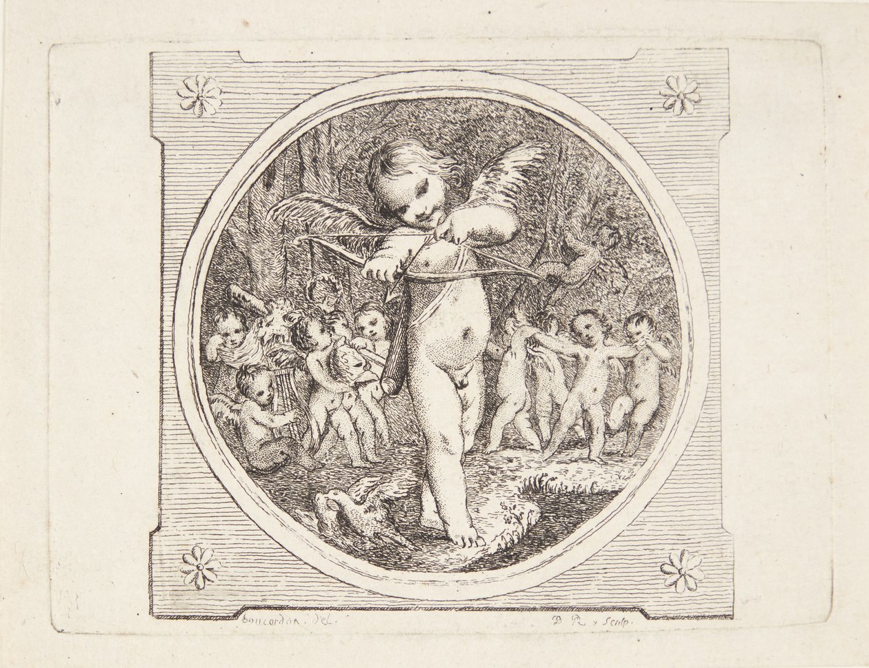 Amor med pil och båge av Marguerite Louise De Lorme du Ronseray