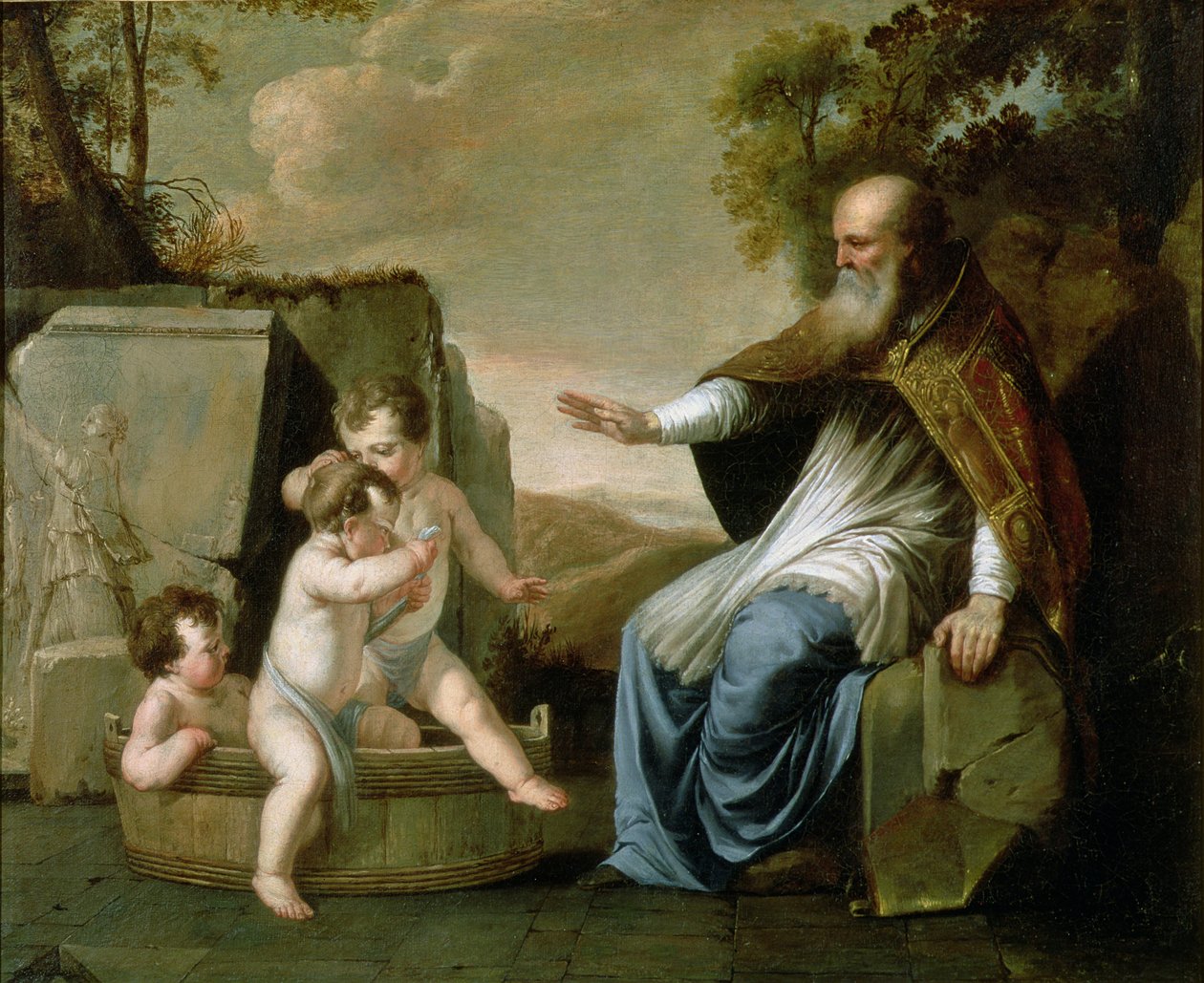 St Nicholas återuppväcker tre barn av Marguerite de La Hyre