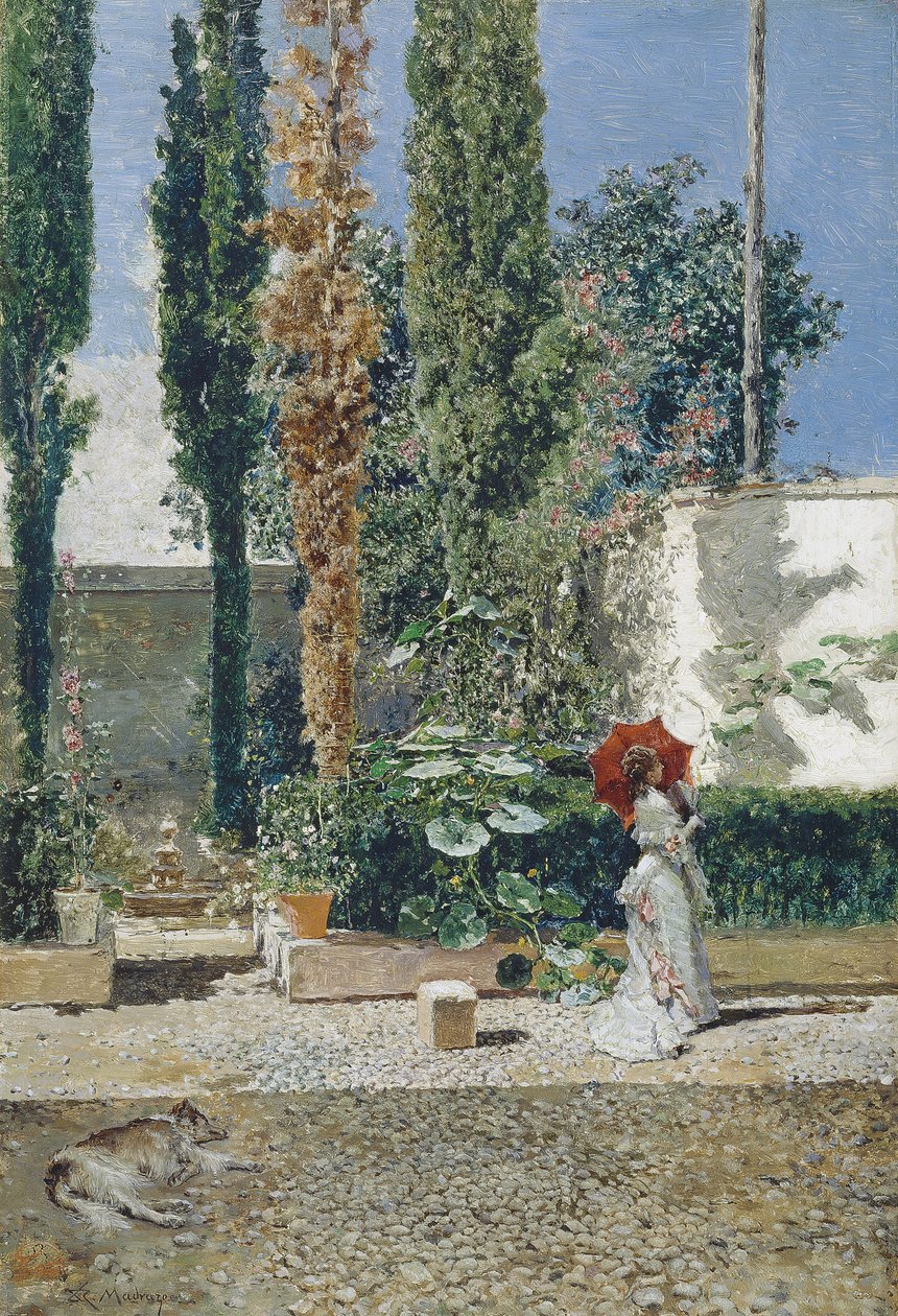 Garden of the Fortunys house, 1872 av Marià Fortuny