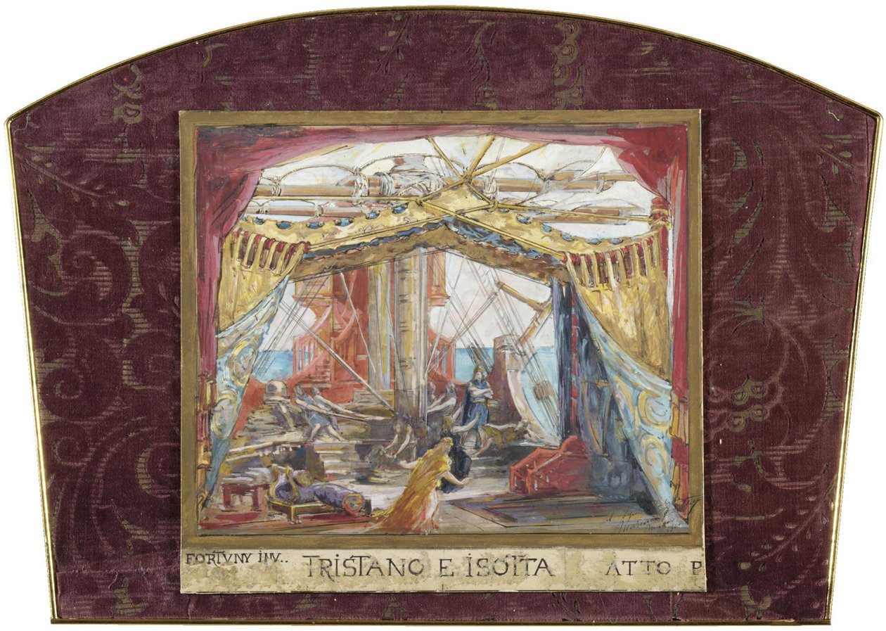 Scenografi för operan Tristan och Isolde av R. Wagner av Marià Fortuny