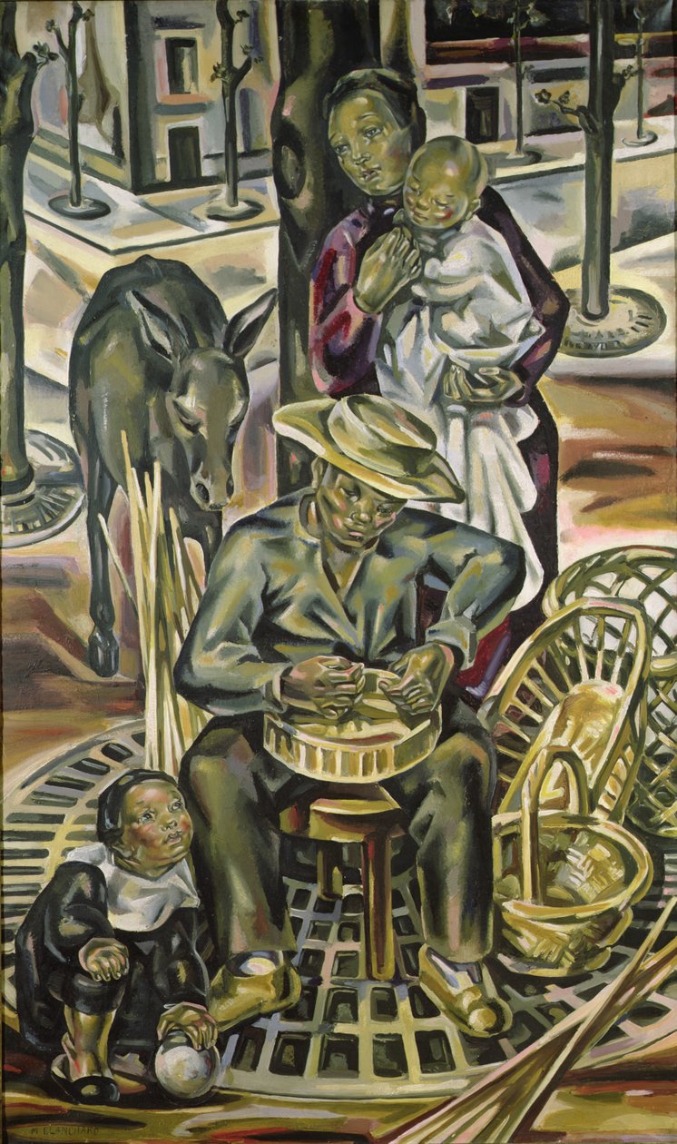 Korgmakaren, ca 1925 av Maria Blanchard