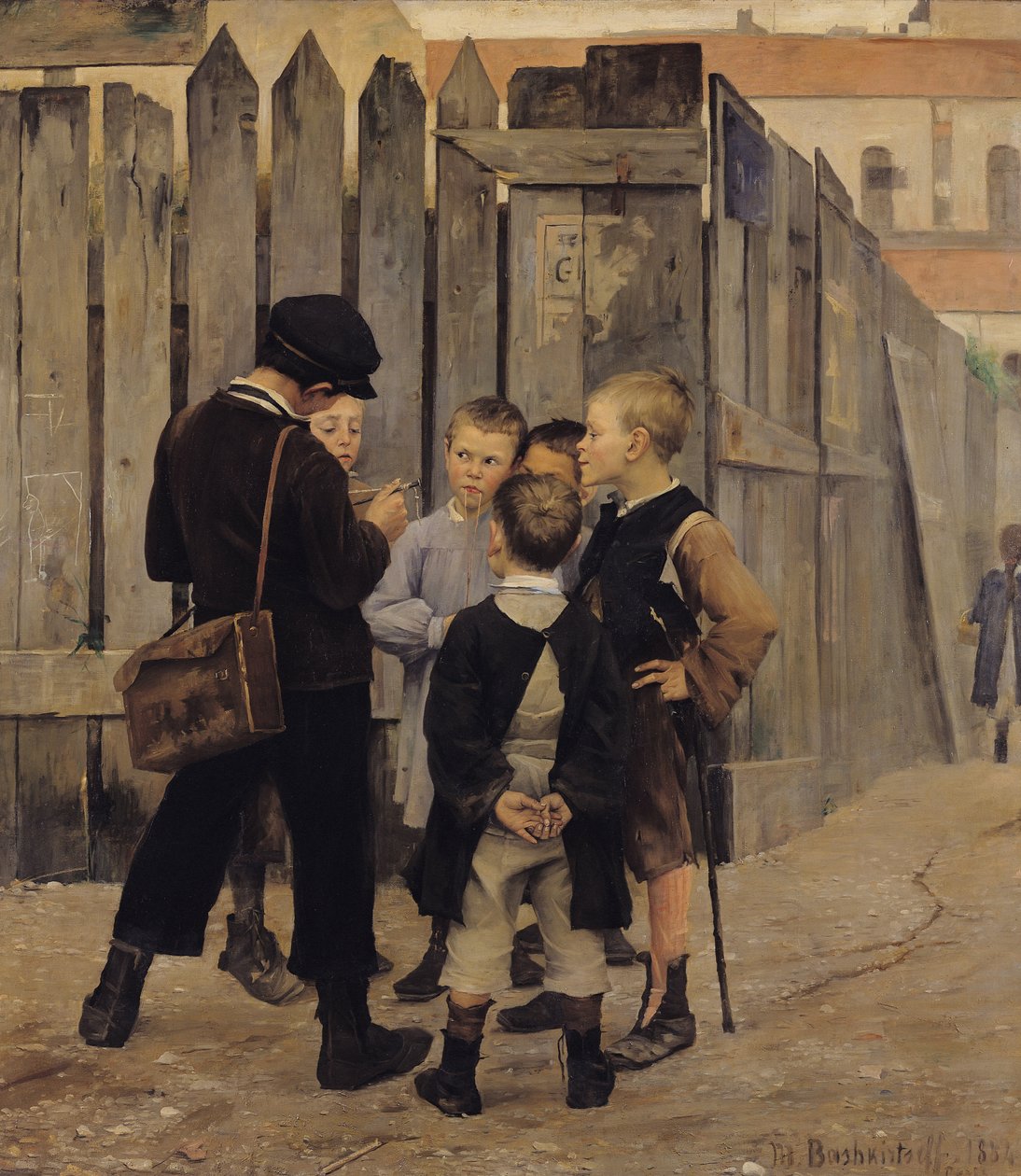 Mødet, 1884 swed av Maria Konstantinova Bashkirtseva