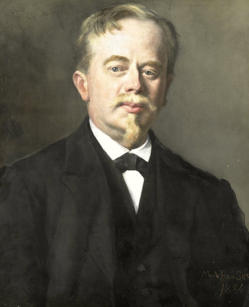 Porträtt av Augustus Allebé (1838-1927) av Maria Alexandrina Reuss (prinses van Saxen Weimar Eisenbach)