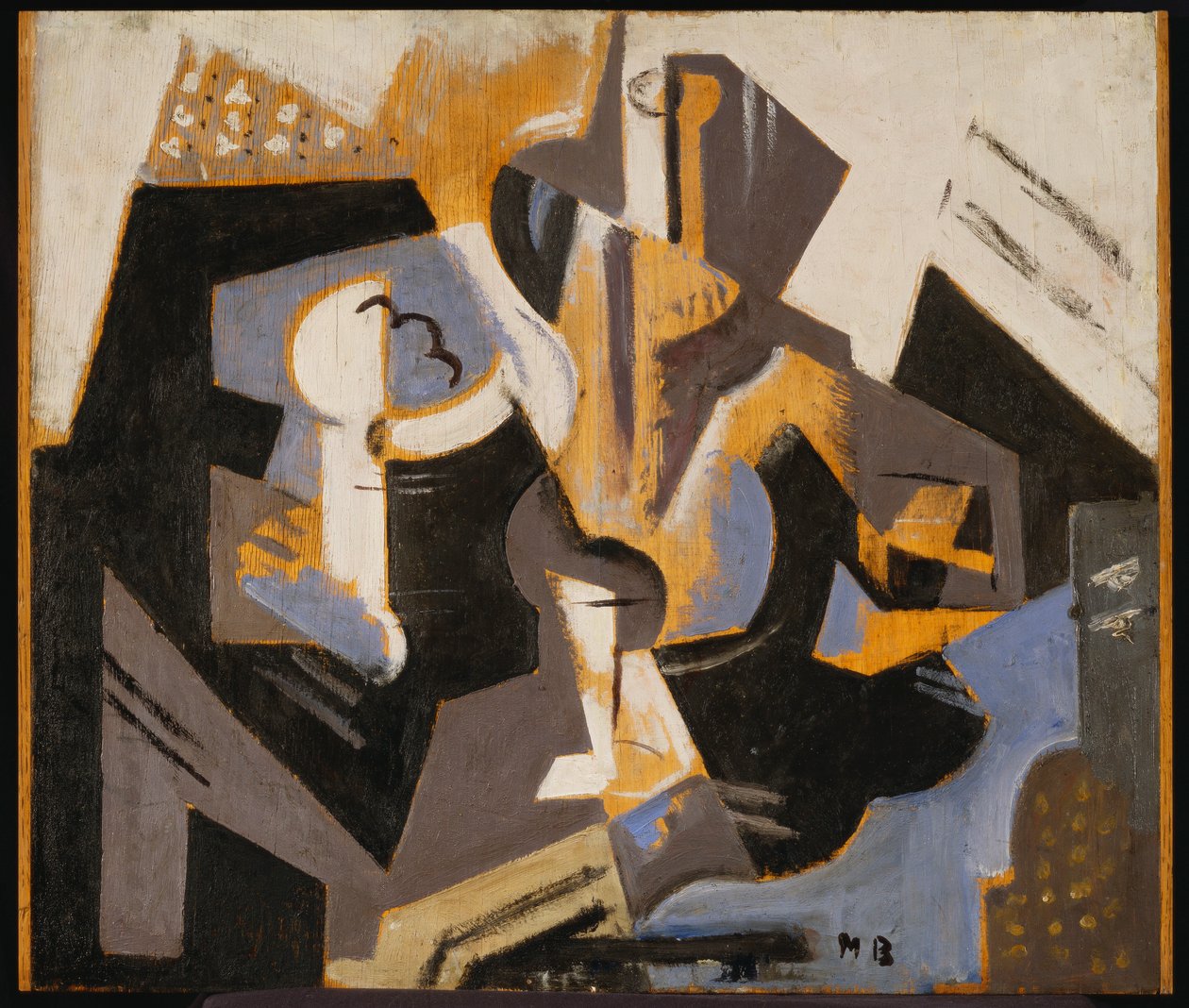 Kubistiskt stilleben i blått och grått, ca 1917 (olja ombord) av Maria Blanchard