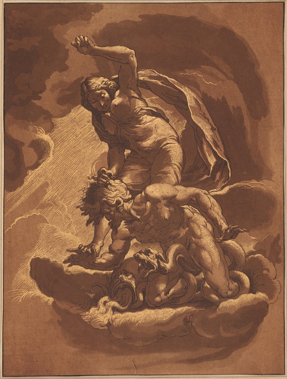Sanningens triumf över avund av Maria Catharina Prestel after Jacopo Ligozzi
