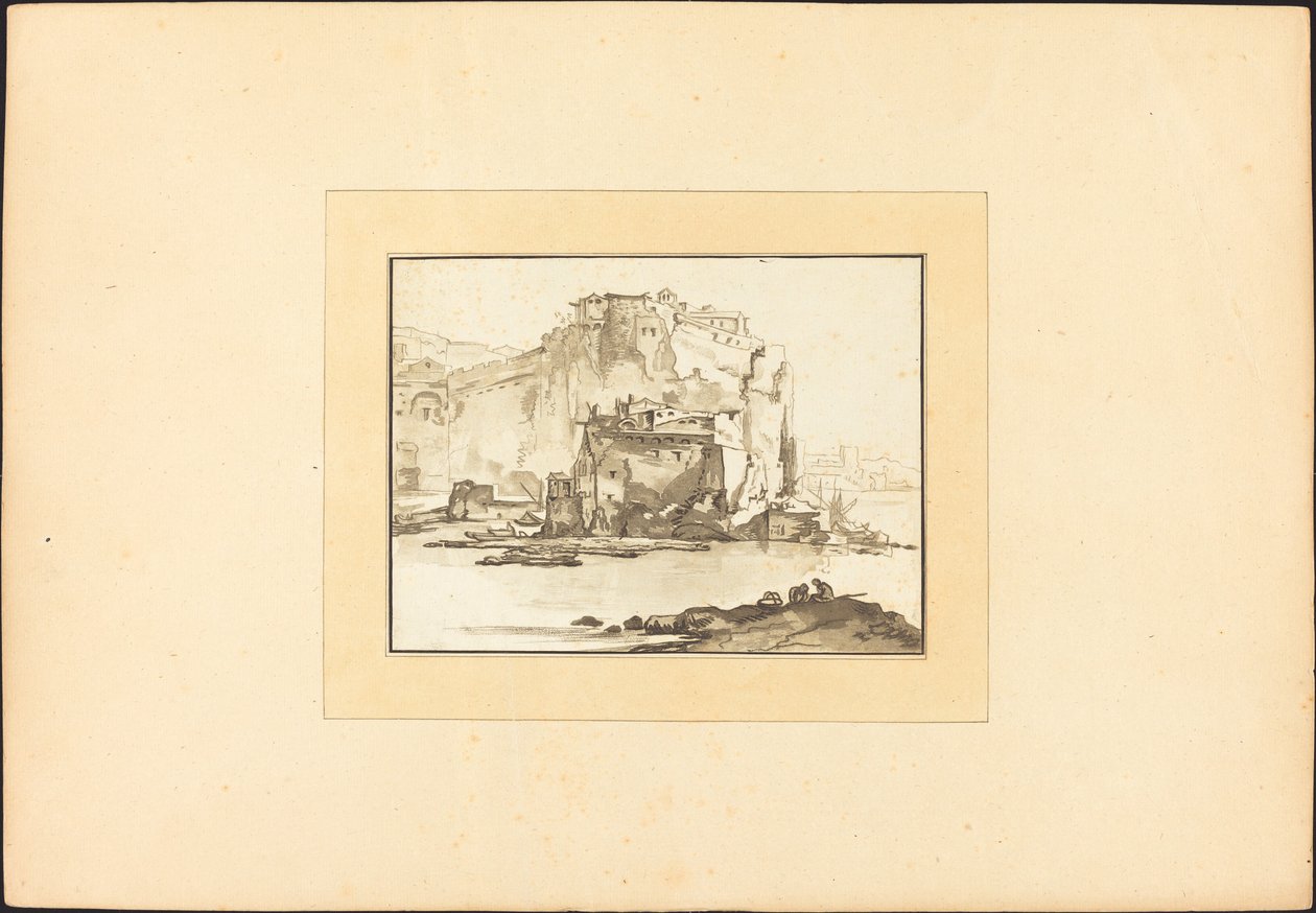 Medelhavslandskap av Maria Catharina Prestel after Thomas Wyck