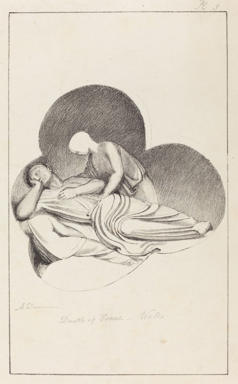 Isaacs död, från Wells Cathedral av Maria Denman after John Flaxman