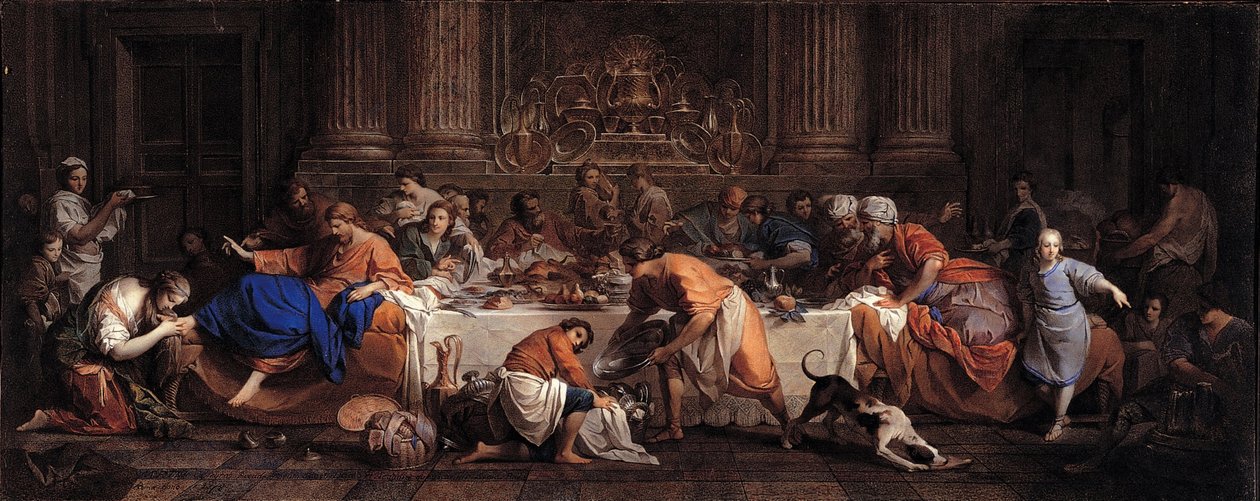 Fest i fariséen Simons hus, ca 1748 av Maria Felice Tibaldi Subleyras