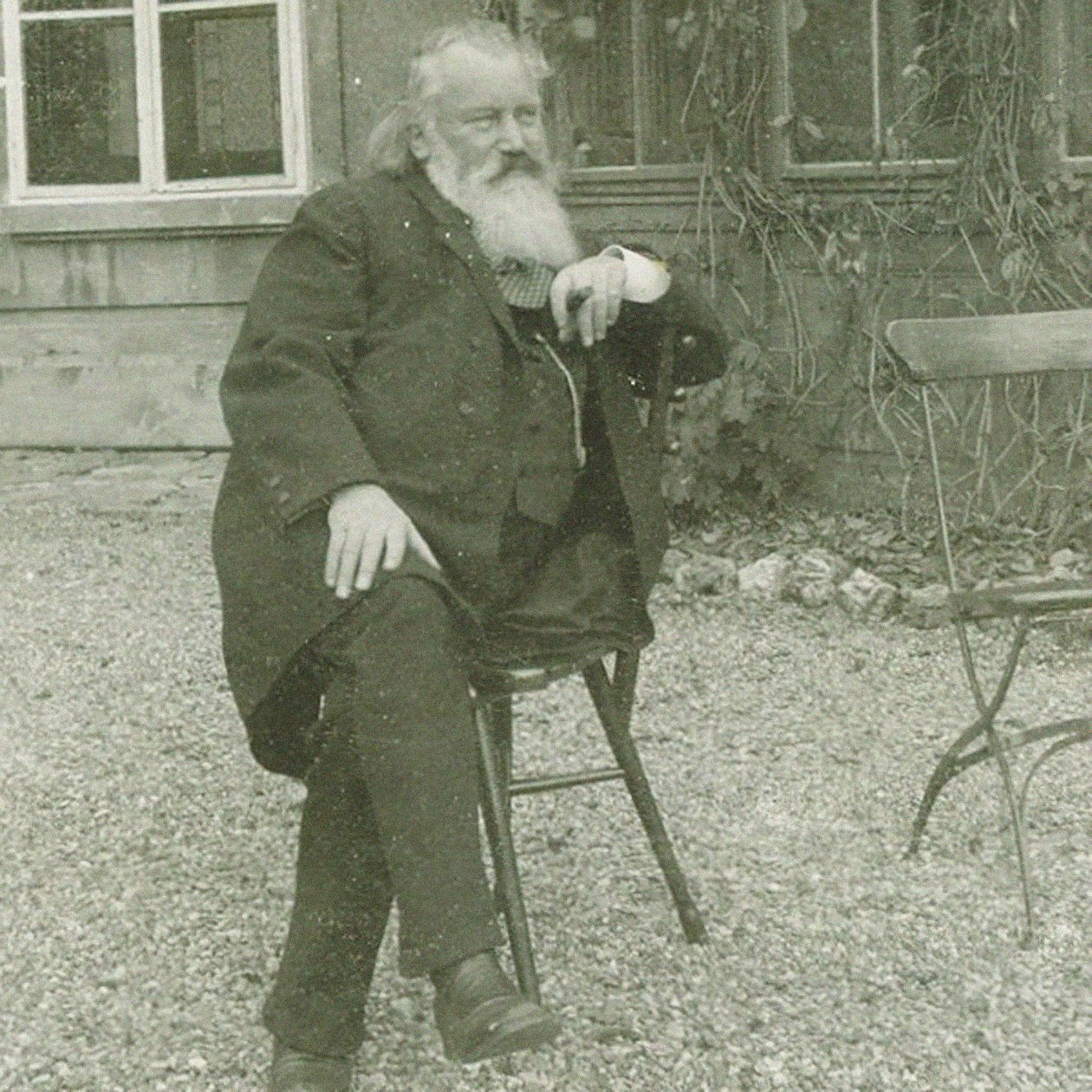 Porträtt av kompositören Johannes Brahms 1833-1897, 1894 av Maria Fellinger