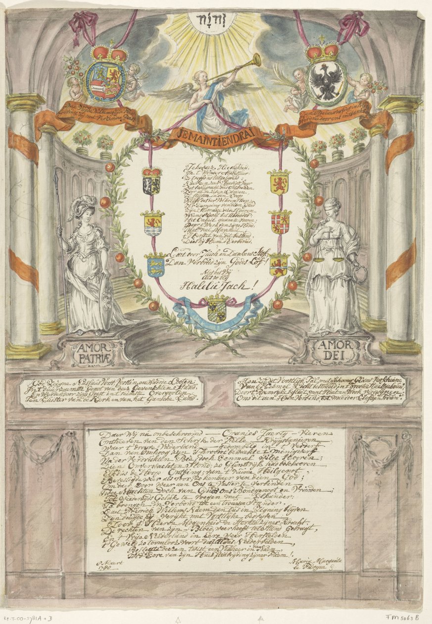 Vers för prinsessan Wilhelmina på prins William V:s fyrtioårsdag, 1788 av Maria Margaretha la Fargue