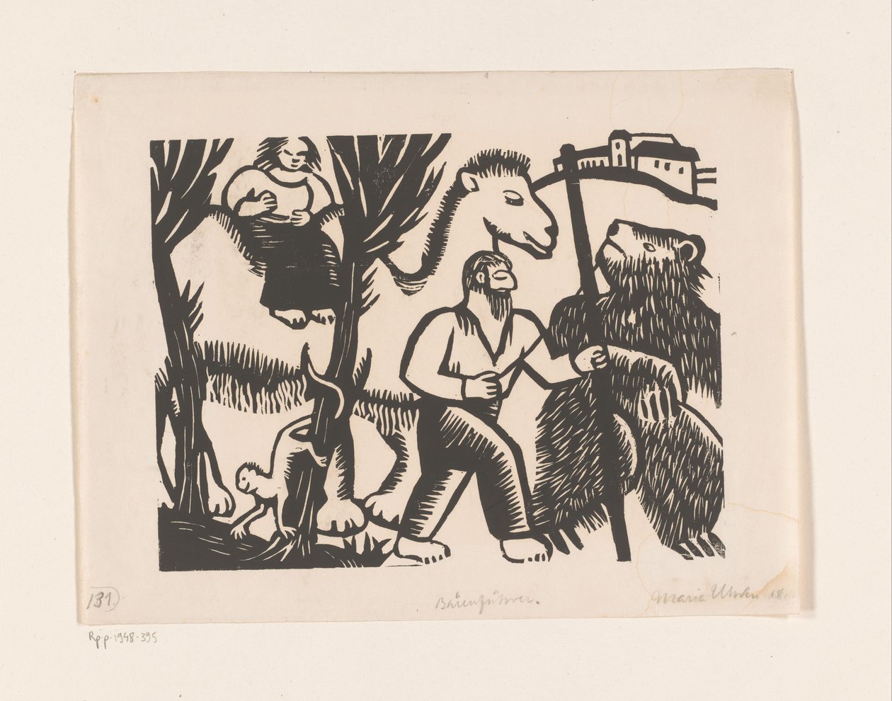 Bärenführer (originaltitel på objekt) av Maria Uhden (signed by artist)