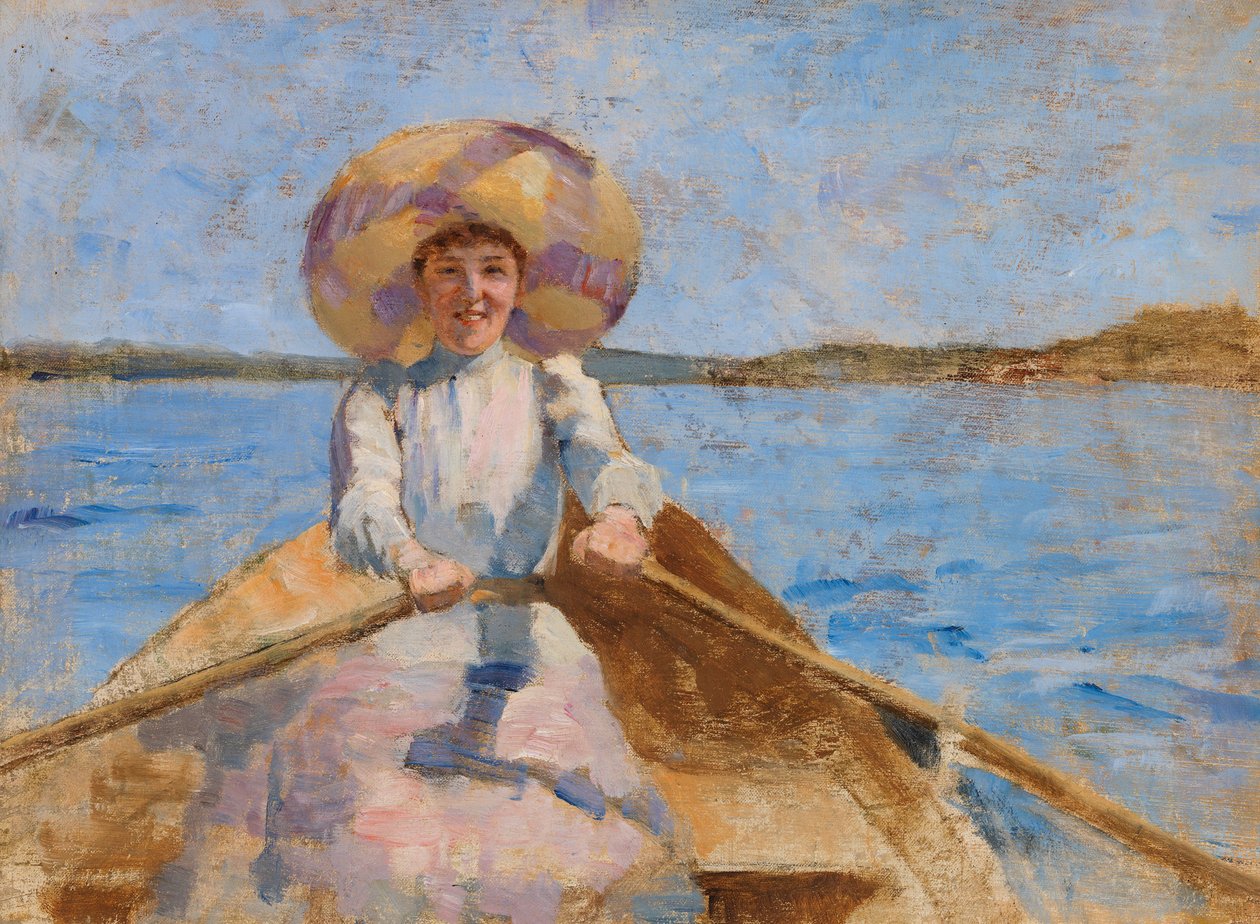 Roddande kvinna, skiss av Maria Wiik