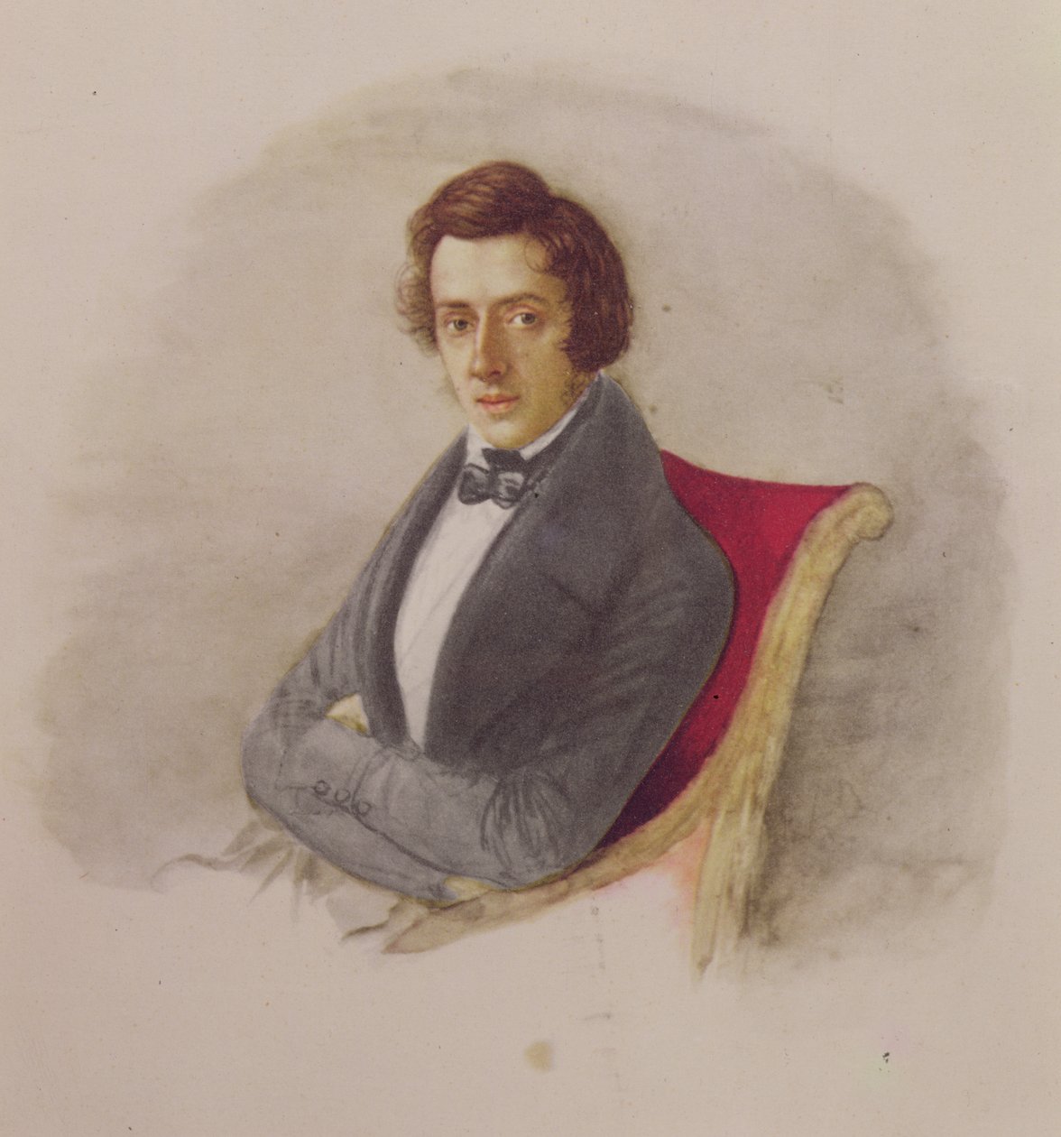 Porträtt av Frederic Chopin (1810-49) av Maria Wodzinska