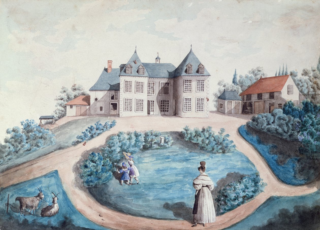 Avbildning av Le Lys dans la Vallee av Honore de Balzac (1799-1850) (wc på papper) av Maria du Fresnay
