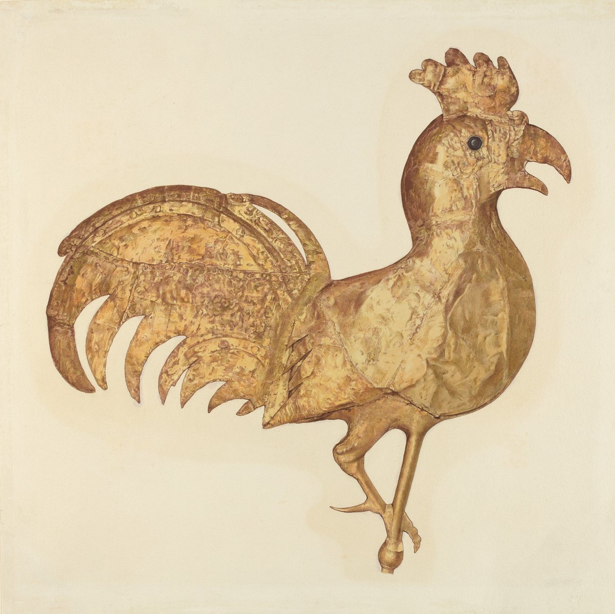 Väderflöjel: Tupp, ca. 1939. av Marian Page