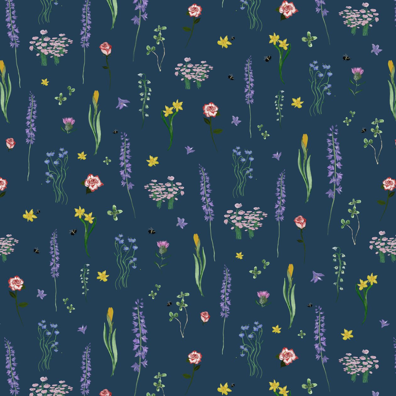 Kröningsblommor, blå, 2023 av Marianna Kulukundis