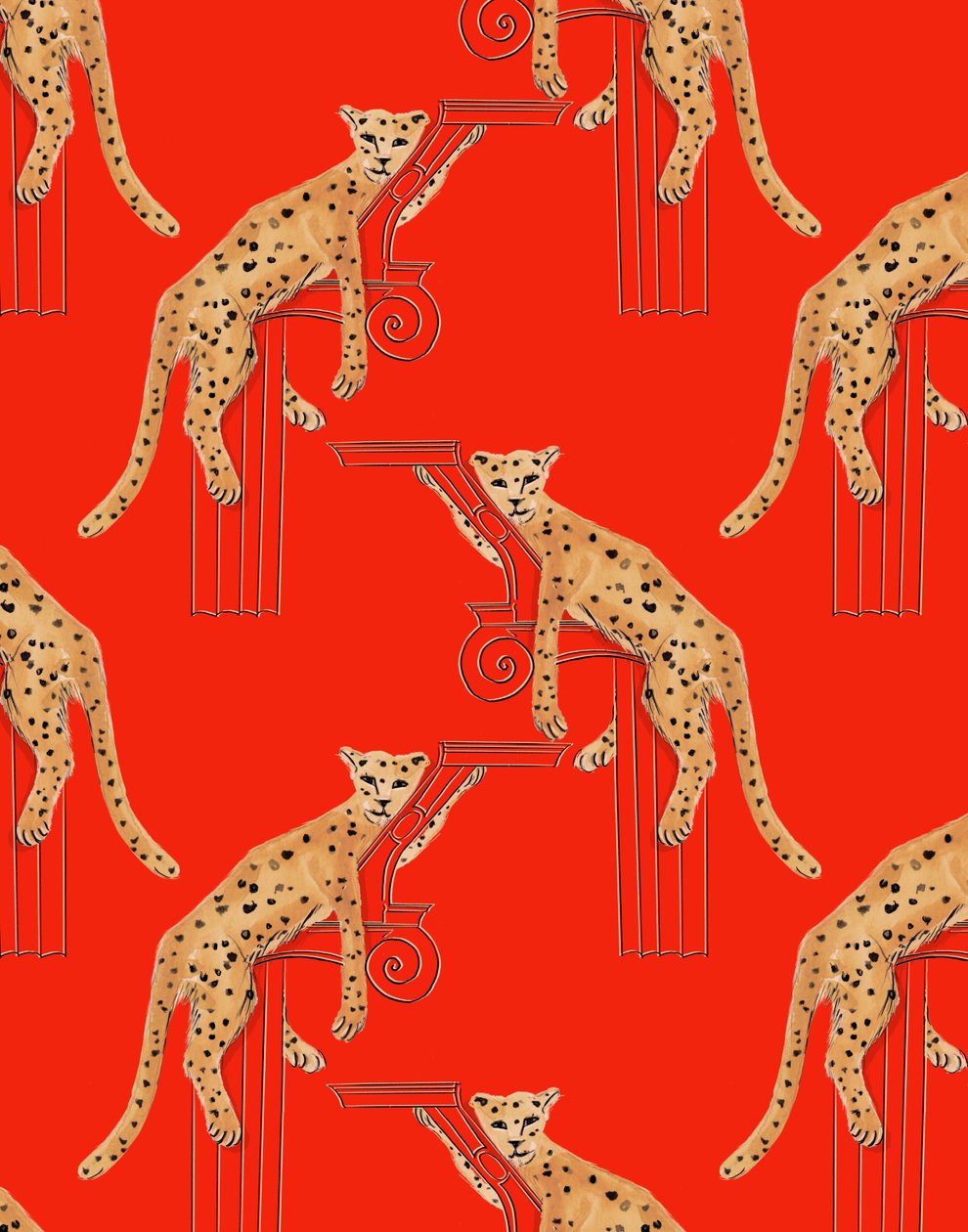 Liggande leoparder, 2020 av Marianna Kulukundis
