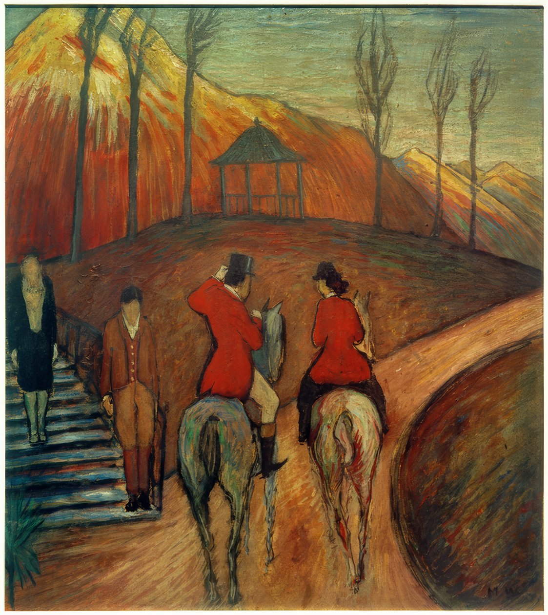 Landskap med ryttare och ryttare av Marianne von Werefkin