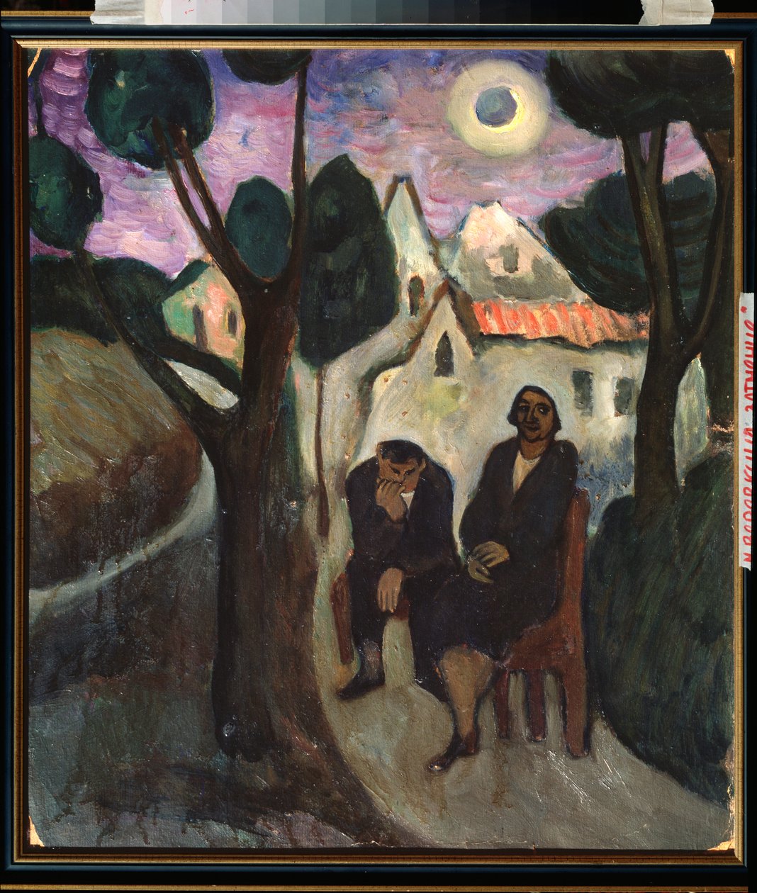 Solförmörkelsen - Målning av Marianne Von Werefkin (1860-1938), olja på duk, cirka 1910, rysk konst, 1900-talet, expressionism - Privat samling av Marianne von Werefkin