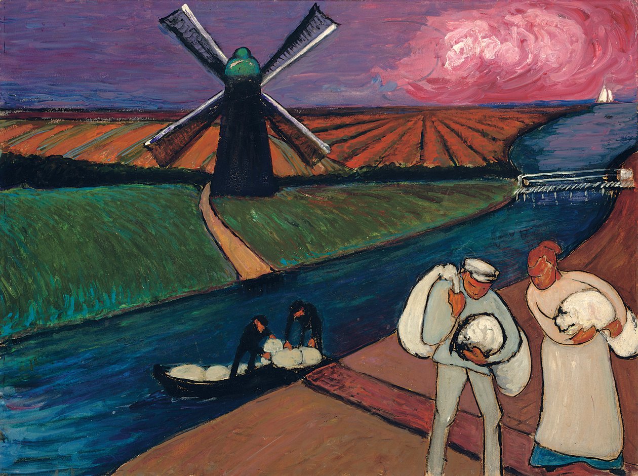 Styx, ca 1910-1911 (olja på tunn kartong nedlagd på kartong) av Marianne von Werefkin