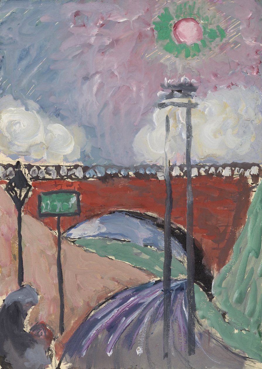 Bro nära Lausanne (Pont de Gergovie) av Marianne von Werefkin